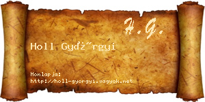 Holl Györgyi névjegykártya