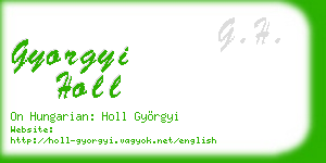 gyorgyi holl business card